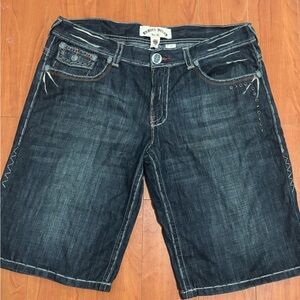 Y2K Laguna Beach Jean Shorts SKULL BUTTONS